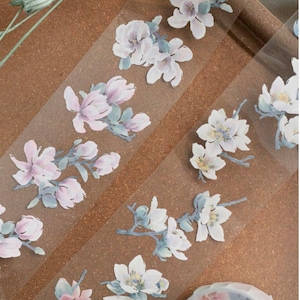 Loidesign Treetop flowers PET tape sample | scrapbook junkjournal collage diy sticker