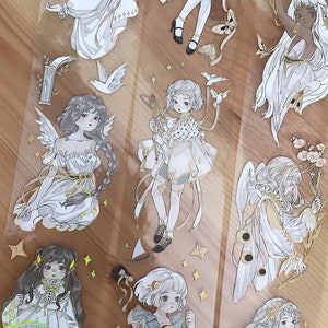 Campione di nastro PET per ragazza Star Moon Island | Anello da 100 cm | scrapbooking journaling cancelleria fai da te per la creazione di biglietti