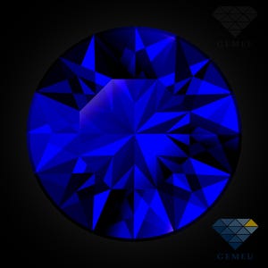 Sapphire Round Cut Authentic Loose Gemstone Noble medium Blue Corundum Lab Grown Stone EU