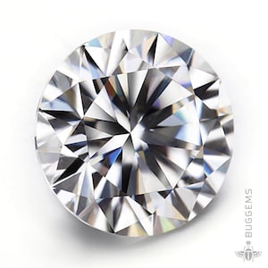 Moissanite 6.14ct. Genuine Round Brilliant Cut Large Loose Gemstone Diamond Alternative Moissanite Stone 12x7mm.