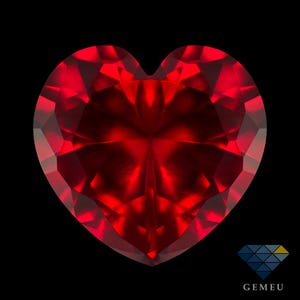 Herzschliff Echter Rubin Lab-Grown Stein facettierte Edelsteine  Raspberry Red Ruby EU