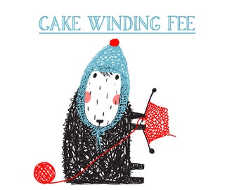 CAKE WINDING FEE  This is an additional fee for yarn  purchased from Dye Lots Studio Etsy Shop to be wound into a cake