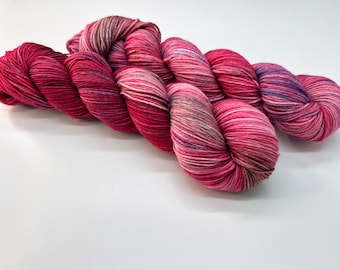 BE MINE,  Superwash, 2 Base Options, Speckled, Variegated, Indie Dyer,Red, Pink, Lavender, Hand Dyed Yarn