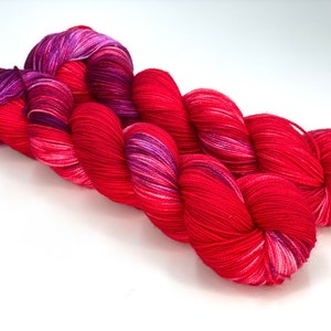 CARL'S CARDINAL, 3 Base Options, Speckled,Variegated, Indie Dyer, Red, Purple,Pink, Hand Dyed Yarn MONARCH FINGERING