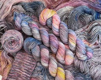 JULINGTON,  Superwash, 3 Base Options, Speckled, Variegated, Indie Dyer, Grey, Lavender, Yellow, Pink, Blue