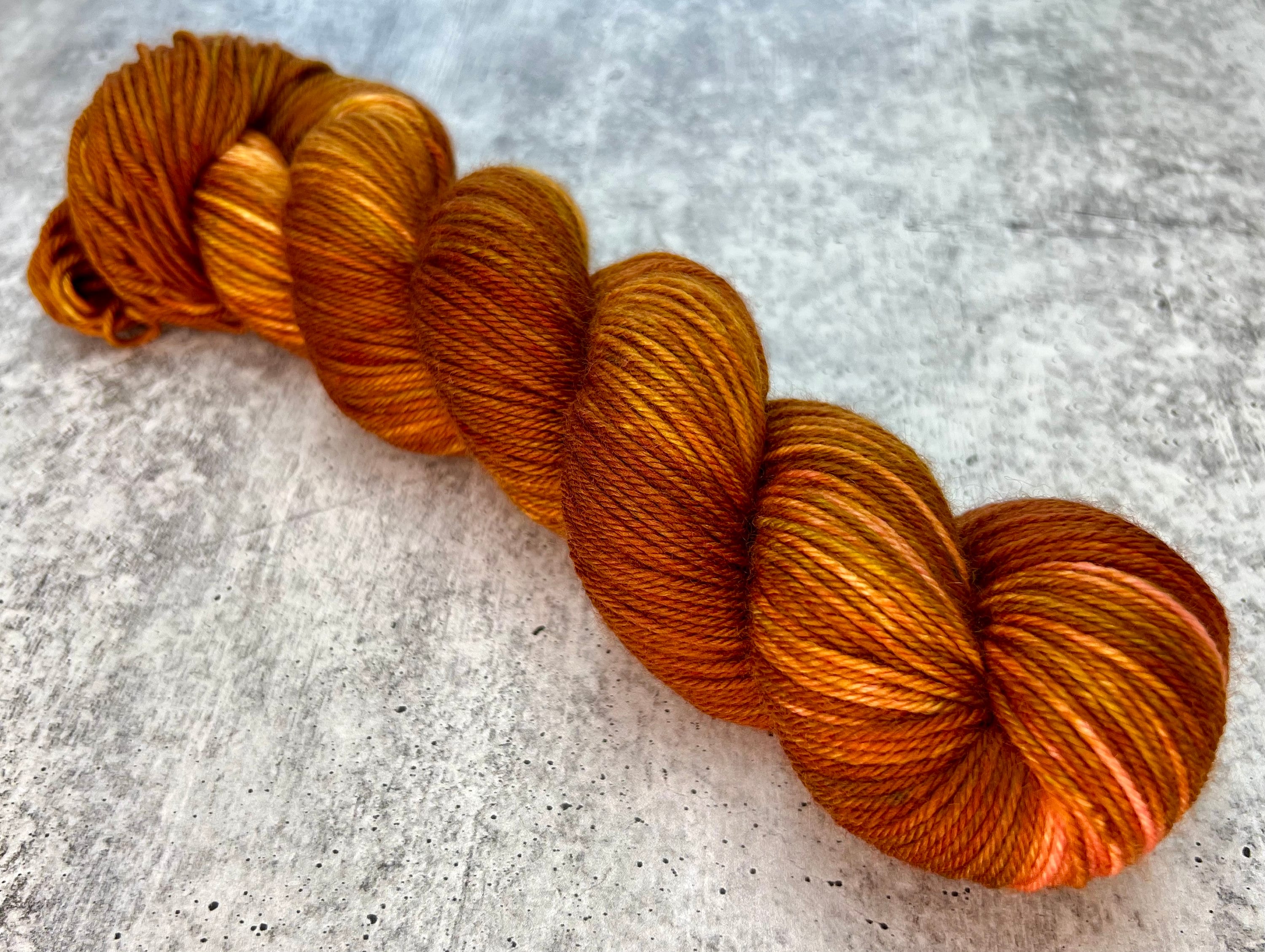 Brown Orange Variegated Yarn 