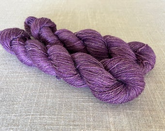 Opulent Orchid, DK, Alpaca, Linen, Silk, Indie Dyer, Lavender, Orchid, Purple, Hand Dyed Yarn