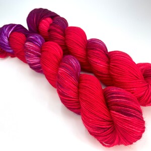 CARL'S CARDINAL, 3 Base Options, Speckled,Variegated, Indie Dyer, Red, Purple,Pink, Hand Dyed Yarn Platinum DK