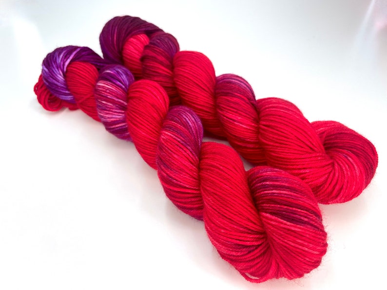 CARL'S CARDINAL, 3 Base Options, Speckled,Variegated, Indie Dyer, Red, Purple,Pink, Hand Dyed Yarn Platinum DK