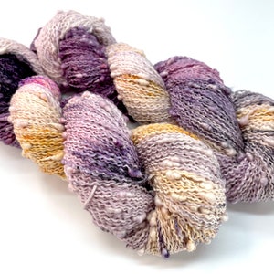 Birthstone Collection FEBRUARY-AMETHYST,4 Base Options, Speckled,Variegated, Indie Dyer, Lavender, Purple, Pink, Toffee, Grey,Hand Dyed Yarn Cocoon SLub