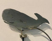 kinetic sculpture - handmade - metal - rustic patina- fun -Whale - motion- Sperm whale