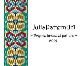 Flower Odd count peyote bracelet patterns PDF Floral Beaded bracelet patterns DIY Seed bead patterns