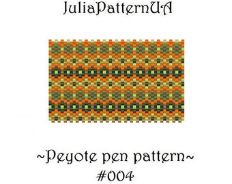 Ornament Peyote pen wrap patterns PDF Beaded pen cover patterns for G2 pilot DIY Seed bead patterns