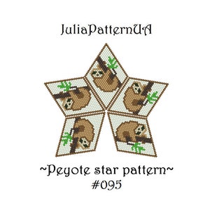 Sloth bead patterns 3D Peyote star pattern Beaded star pattern Warped square pattern Seed bead patterns