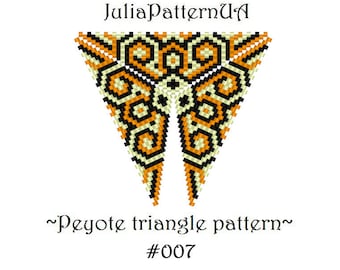 Peyote triangle pattern Beaded triangle pendant Seed bead patterns