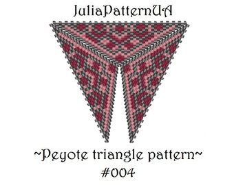 Peyote triangle pattern Beaded triangle pendant Seed bead patterns
