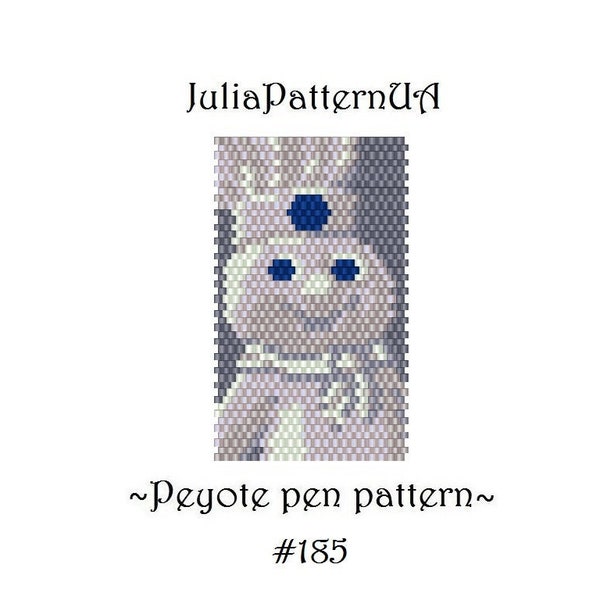 Dough boy Peyote pen cover patterns PDF Beaded pen wrap patterns for G2 pilot DIY Seed bead patterns