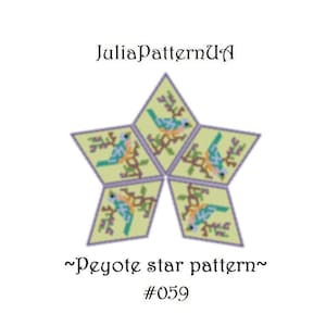 Canary Bird 3D peyote star pattern Peyote beading patterns Beaded star patterns Miyuki delica beads 11 Seed bead patterns