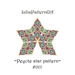 3D peyote star pattern Peyote beading patterns Beaded star patterns Miyuki delica beads 11 Seed bead patterns Fuchsia blue ornament