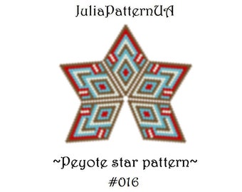 3D peyote star pattern Peyote beading patterns Beaded star patterns Miyuki delica beads 11 Seed bead patterns Blue red ornament