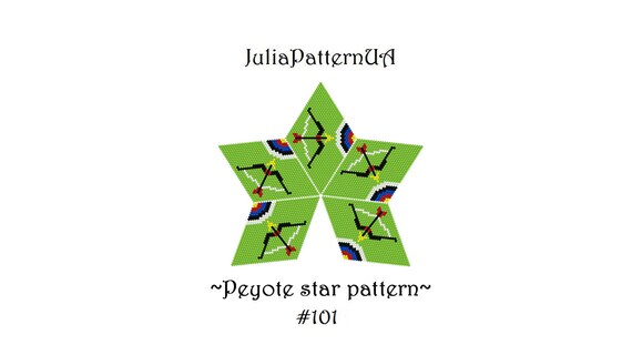 Archery Target 3D Peyote Star Pattern PDF Beaded Star Pattern DIY