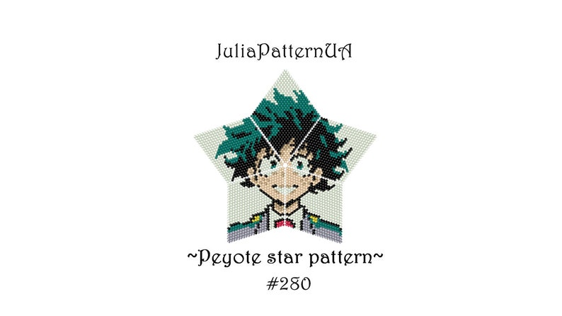Anime characters 3D Peyote star pattern PDF Beaded star pattern DIY Warped square pattern Puffy star Seed bead patterns image 5