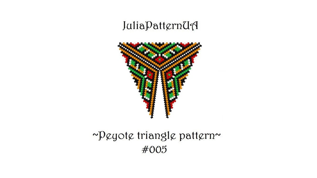 Beaded Triangle Patterns PDF Christmas Ornament Peyote Triangle Pendant