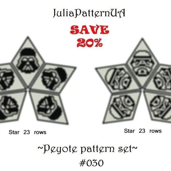 SET Space war 3D peyote star pattern Peyote beading patterns Beaded star patterns Miyuki delica beads 11 Seed bead patterns