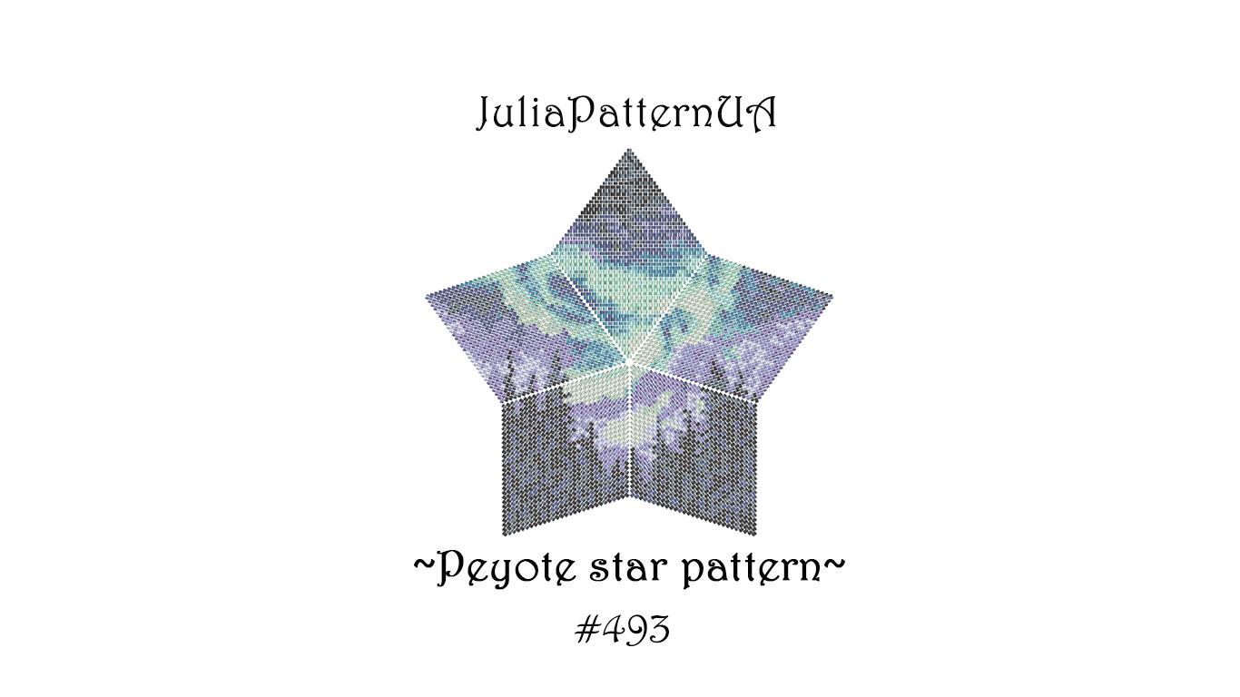 Aurora Borealis 3D Peyote Star Pattern PDF Northern Lights Beaded Star ...