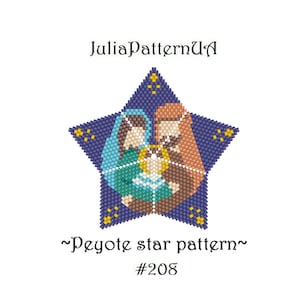 Holy Family 3D Peyote Star Pattern PDF Nativity Scene Beaded Star ...
