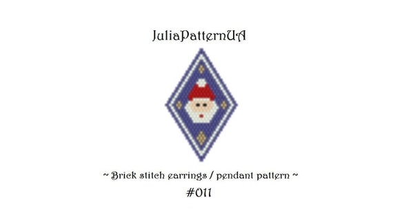 santa earring pattern