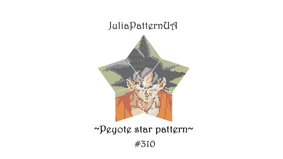 Anime Characters 3D Peyote Star Pattern PDF Beaded Star Pattern DIY ...