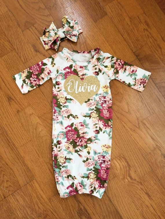 personalized take home baby girl outfit