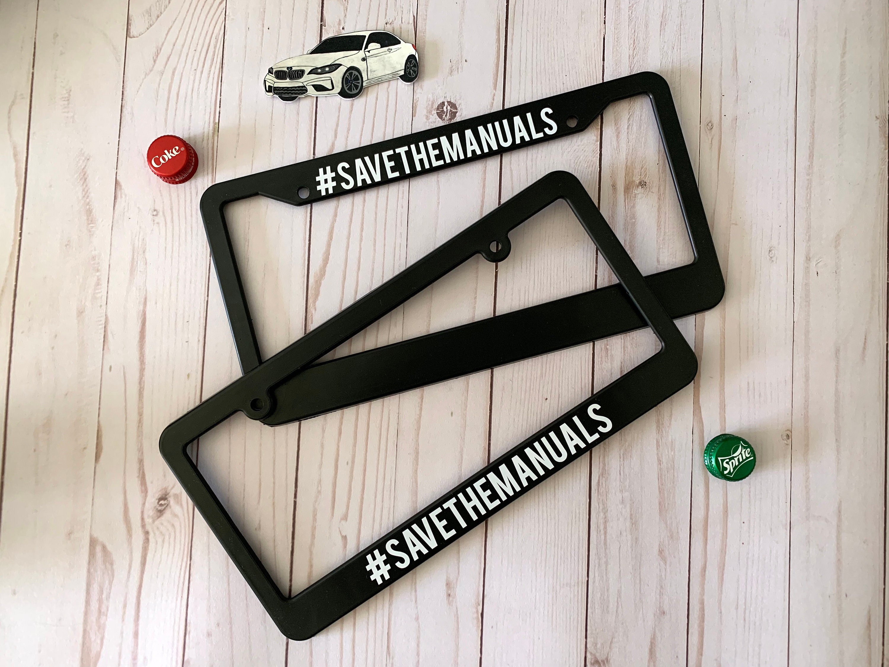 Save The Manuals License Plate Frame Etsy