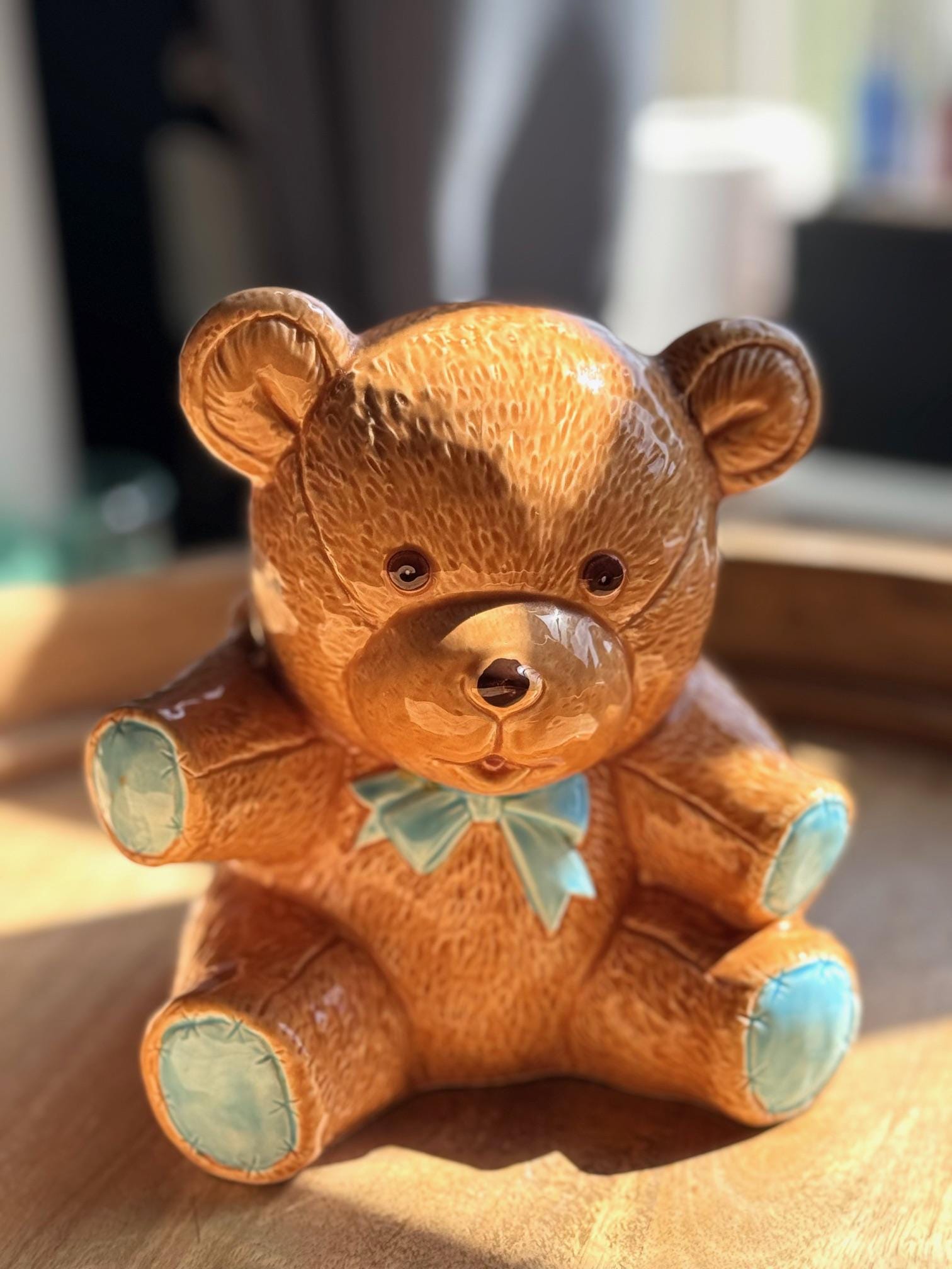 Vintage Cermaic Bear Frame and Flower Pot