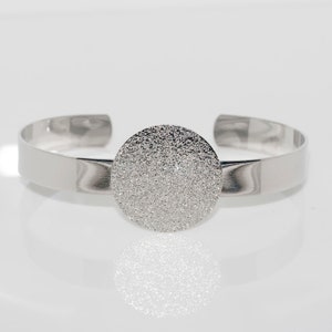 1 pc. Brass Rhodium Plated Rigid Bracelet Cabochon Base 25mm. Bracelet Setting. DIY Bracelet. DIY Custom Jewerly