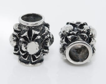 1 pc Edelstahl Steeel Tube Perlen 13x10mm Loch 5mm, Silber Perlen Spacer. DIY Zubehör