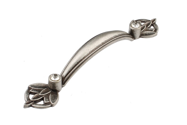 AMDECOR Unique REAL SILVER Coated Vintage Antique Silver weathered Classic Royal Victorian Style Drawer Cabinet Pull knob HardwareDecorative