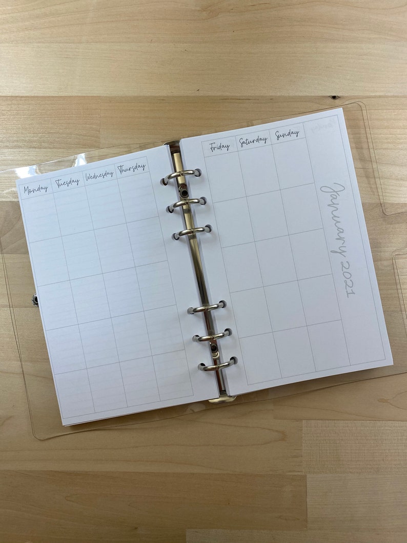 Franklin Covey Compact Rings Insert 2021 Monthly Undated Etsy