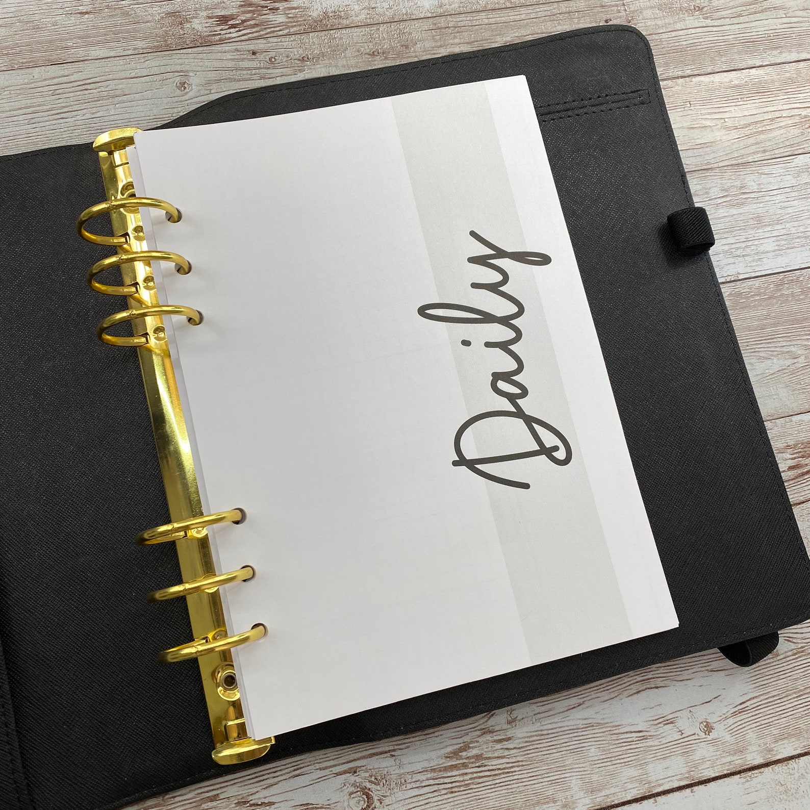 A5 Rings Undated Daily Printable Insert Etsy