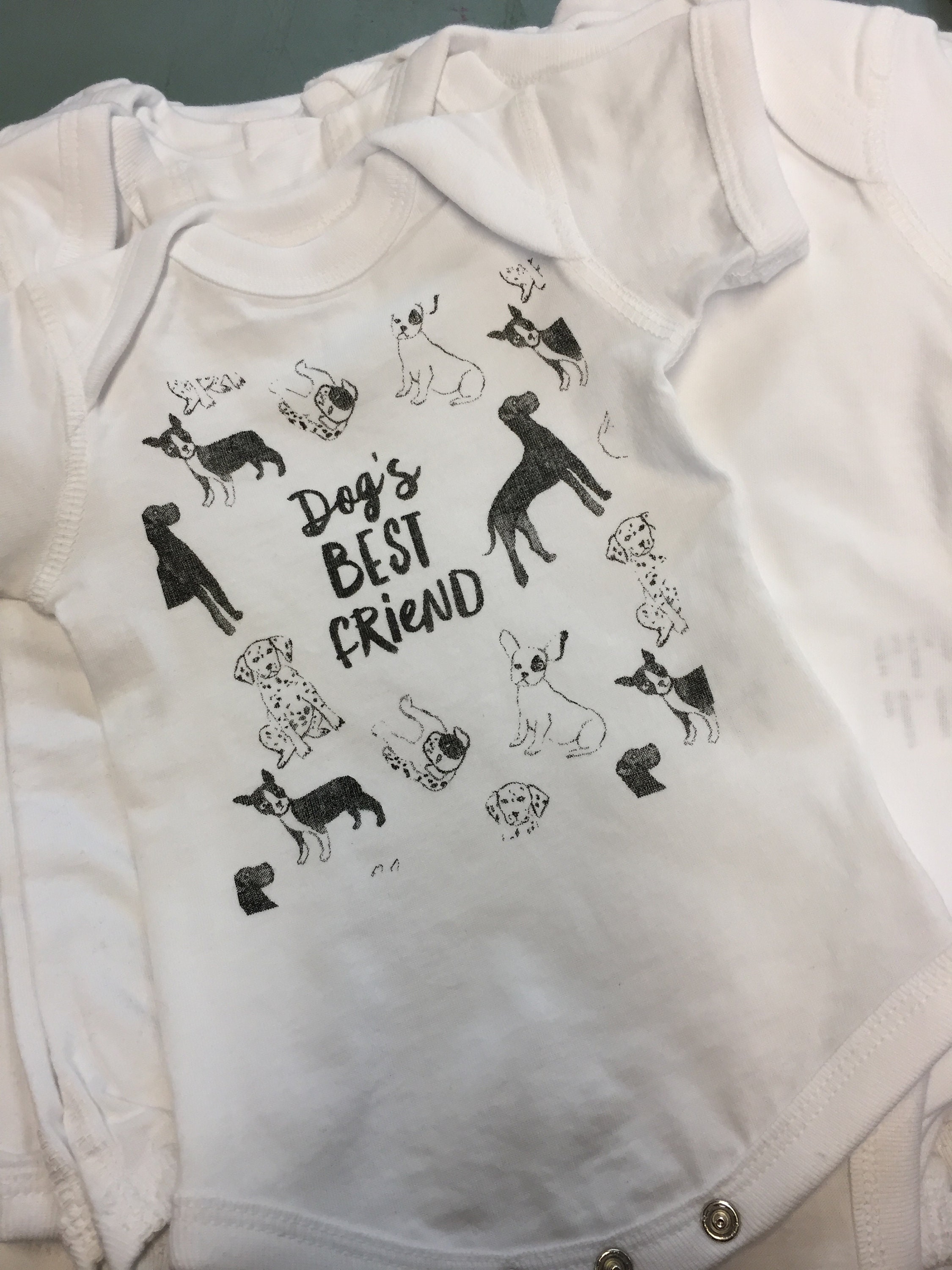 Dog's Best Friend Onesie WHITE Etsy