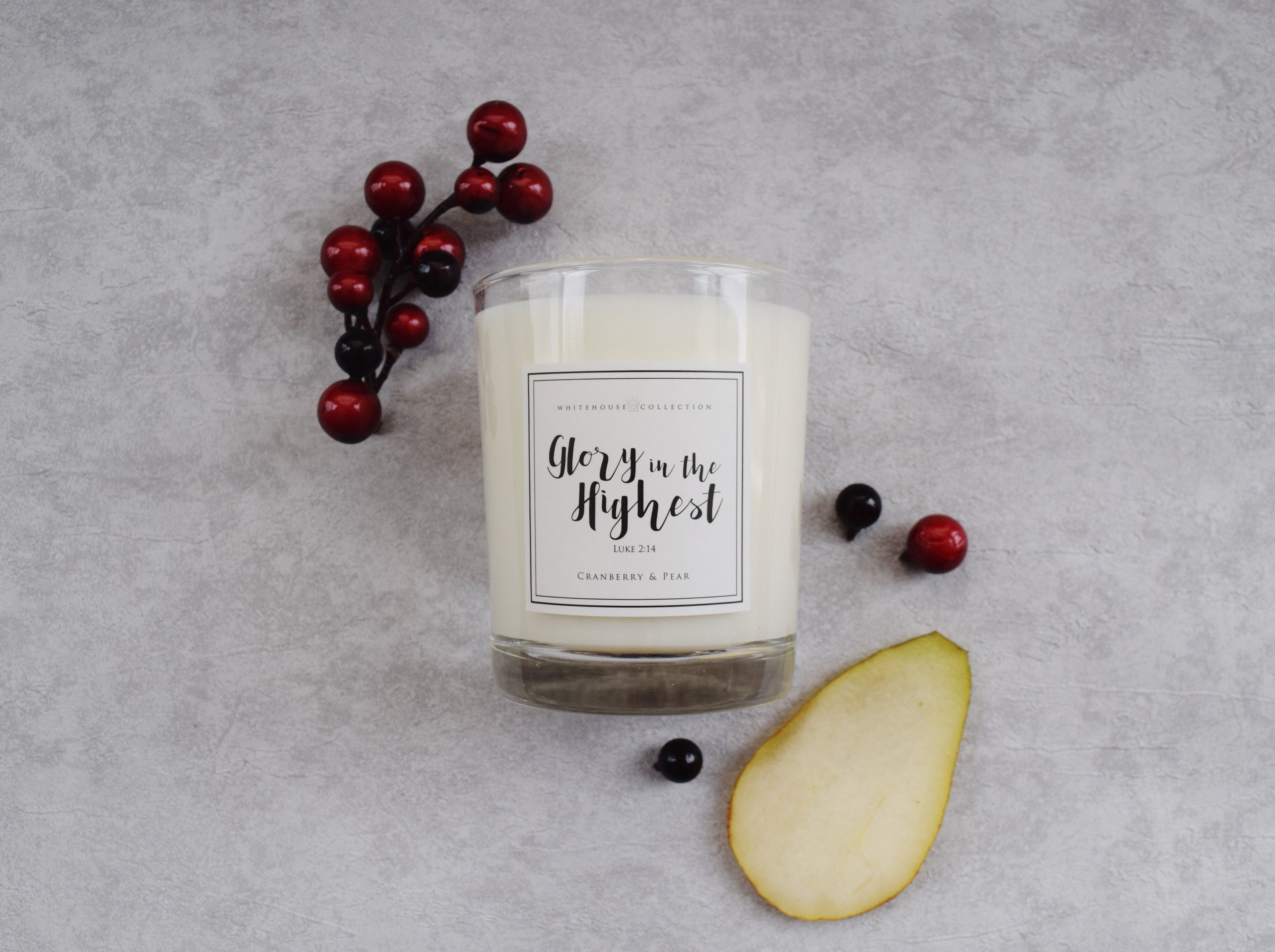 Glory in the Highest Candle Soy Wax Cranberry & Pear Etsy