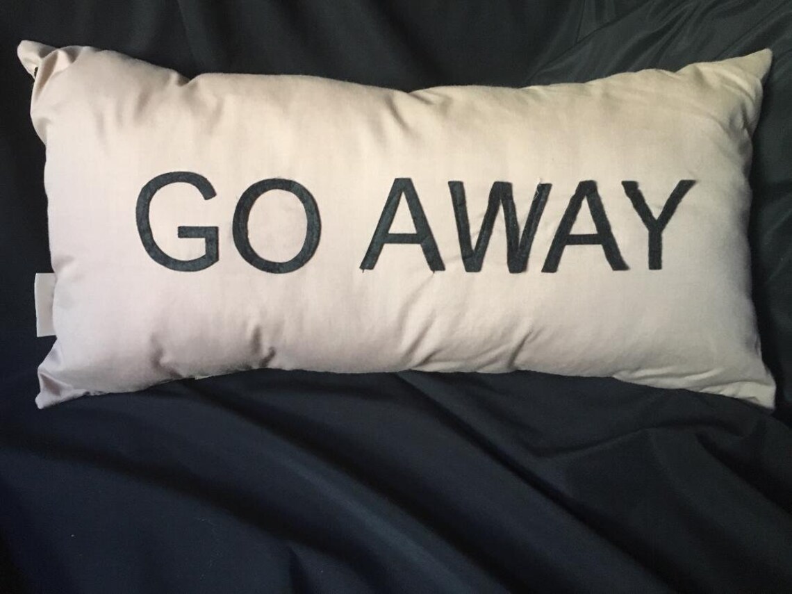 Pillz Throw Pillow Come Here / Go Away Etsy