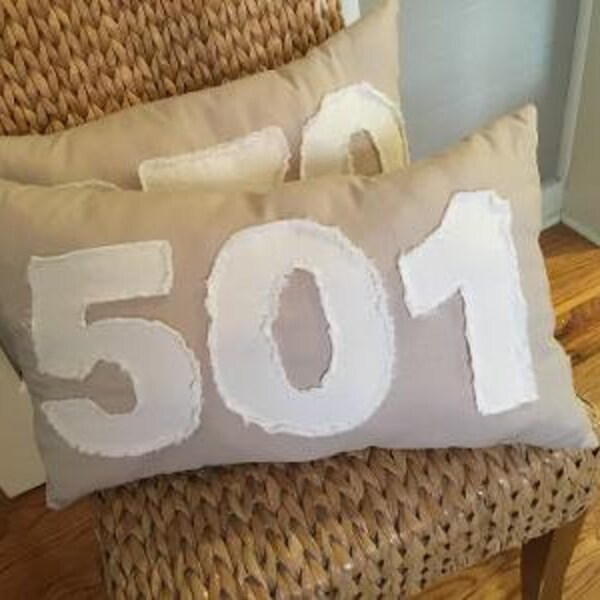 Number Pillow Etsy