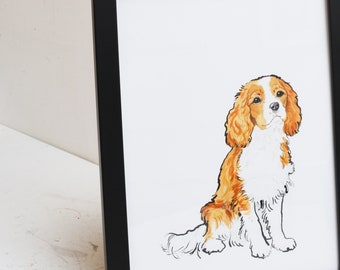 Cavalier King Charles Spaniel Print | Cavalier Spaniel Wall Art