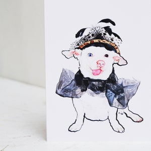 Carte de voeux de Mme Flans | drôle de chien | Carte d'anniversaire tendance