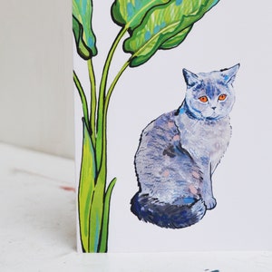 de voeux Paradise Cat - Chat bleu britannique | Carte de voeux chat