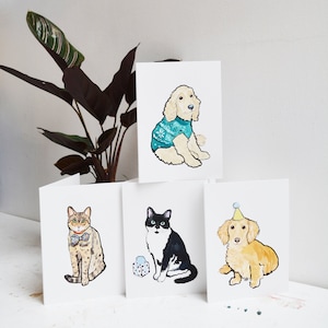 Biglietto personalizzato con ritratto di animale domestico / Biglietto di auguri con ritratto di animale domestico / Biglietto personalizzato con ritratto di animale domestico