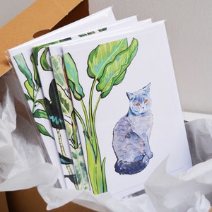 Tuxedo Cat Birthday Card | Black and White Cat Card image 8