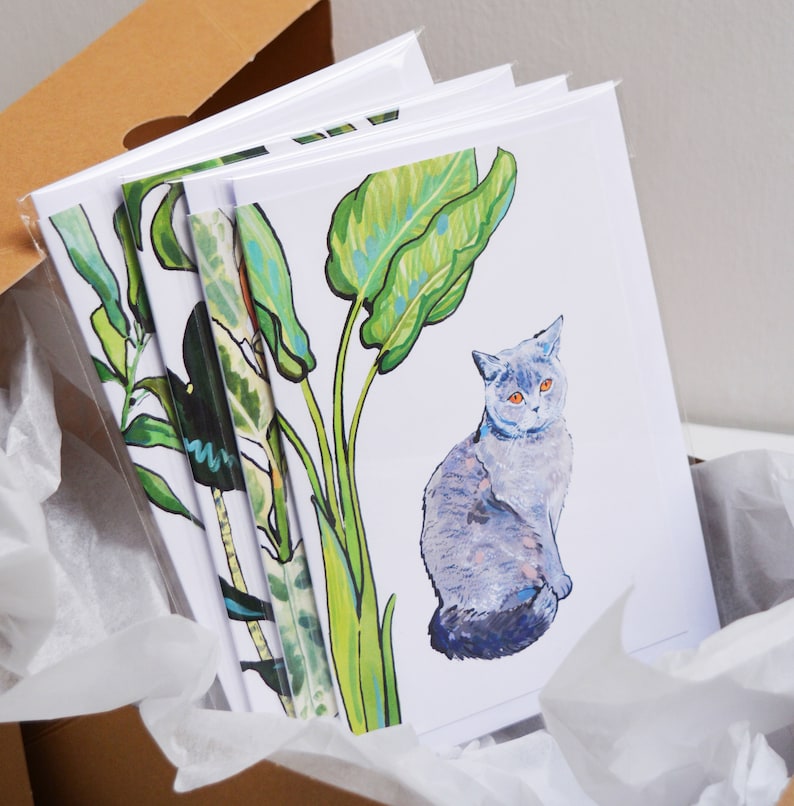 Tuxedo Cat Birthday Card | Black and White Cat Card image 8